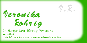 veronika rohrig business card